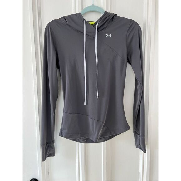 Under Armour gray lightweight athletic hoodie with thumbholes M - Picture 1 of 5
